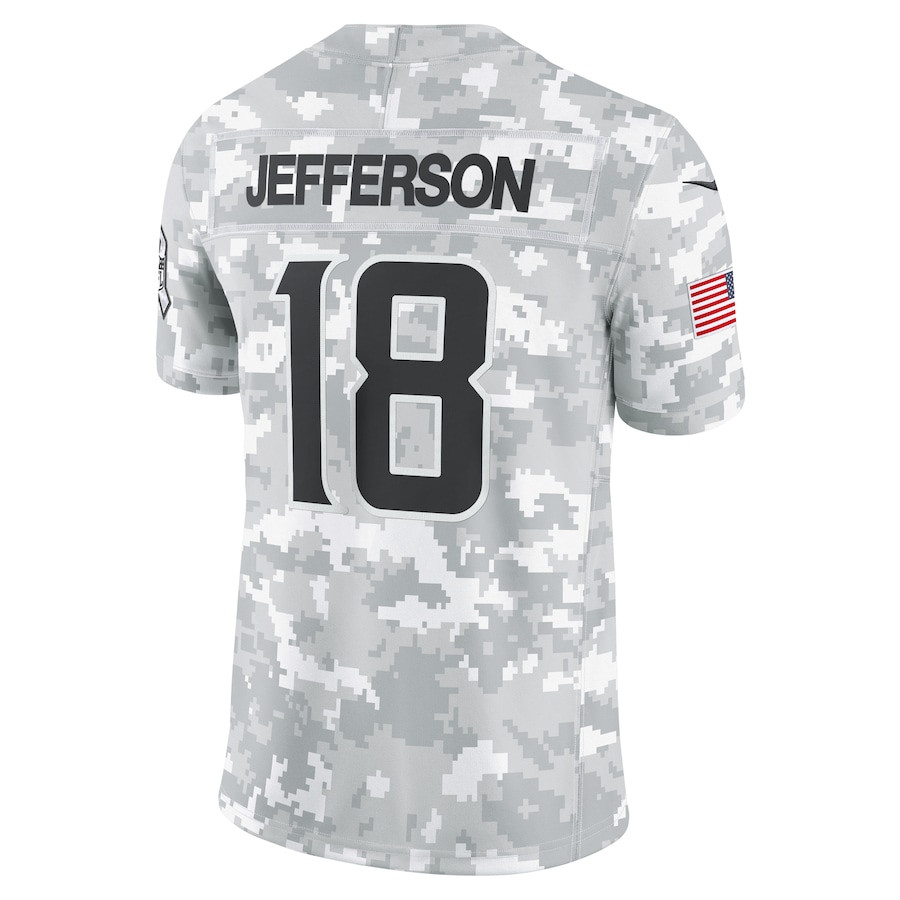 Justin Jefferson #18 Minnesota Vikings Salute To Service Limited Jersey - Men's | Arctic Camo - Image 3
