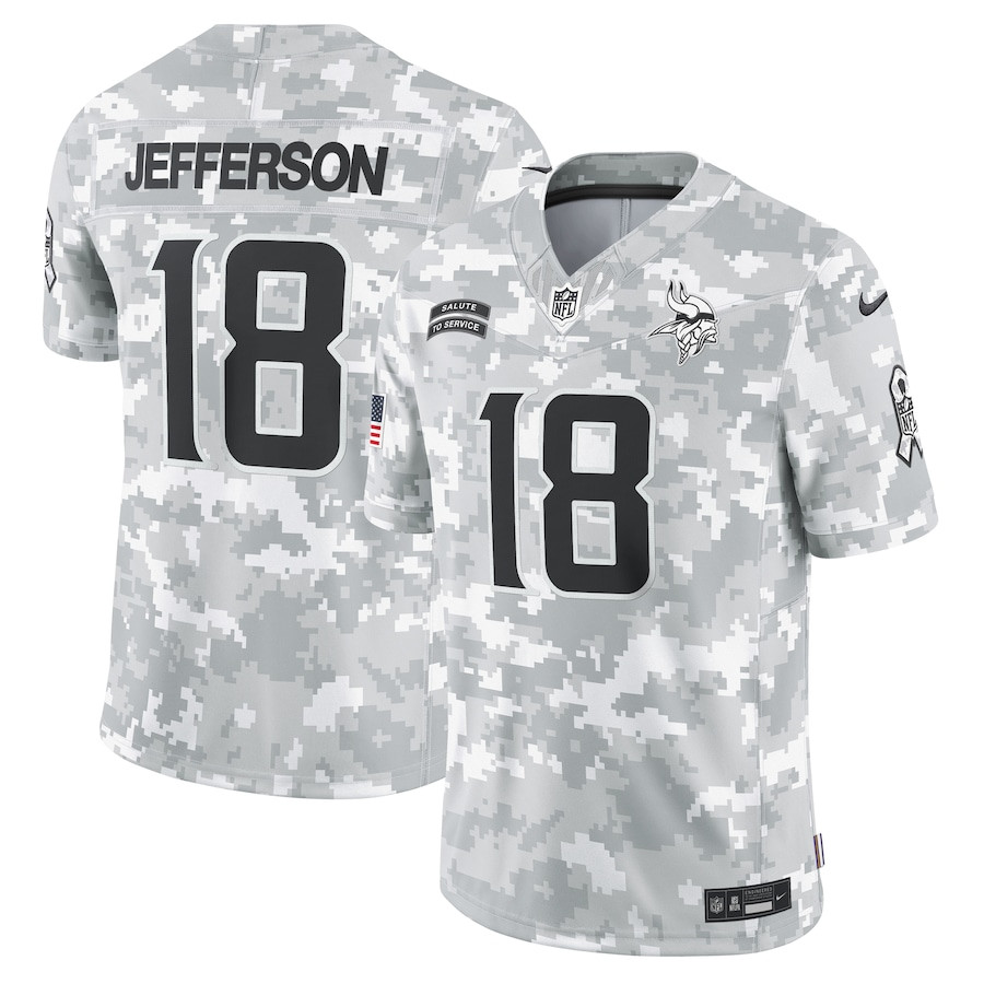 Justin Jefferson #18 Minnesota Vikings Salute To Service Limited Jersey - Men's | Arctic Camo