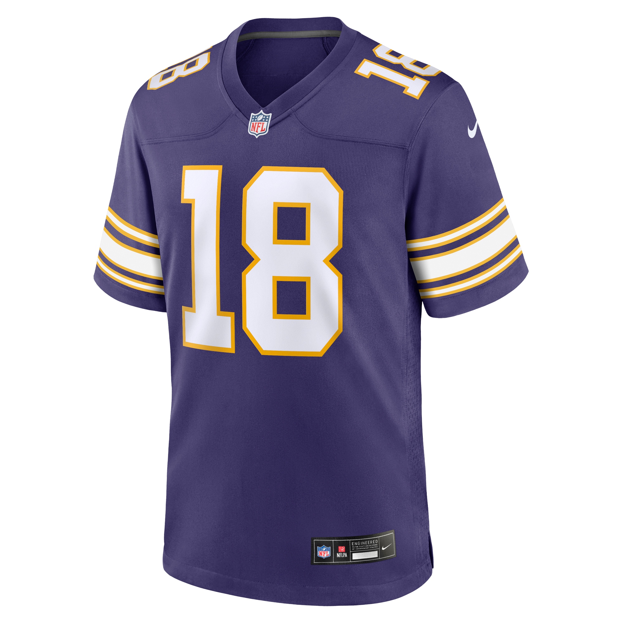 Alternative view of Justin Jefferson Minnesota Vikings Classic Game Jersey - Men's