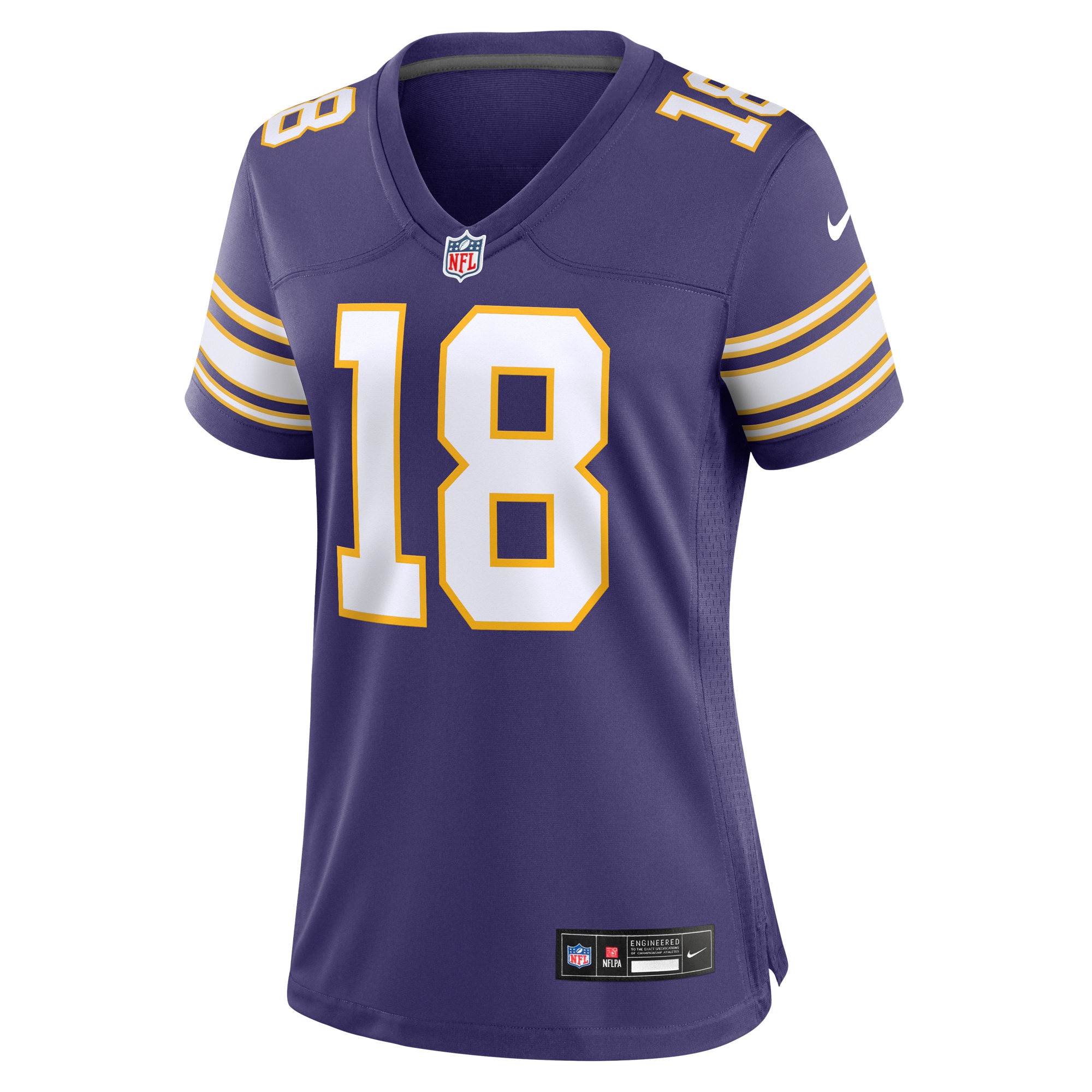 Alternative view of Justin Jefferson Minnesota Vikings Game Jersey - Women's