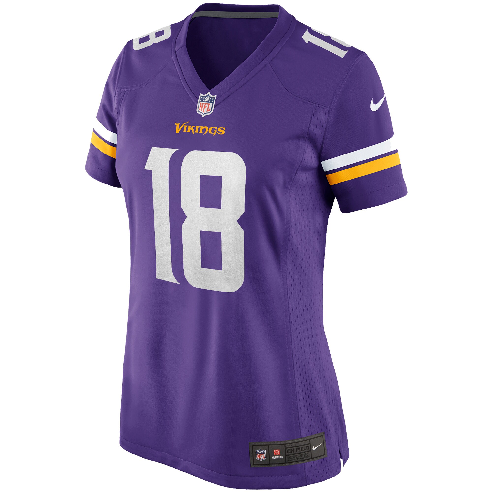 Alternative view of Justin Jefferson Minnesota Vikings Game Jersey - Women's