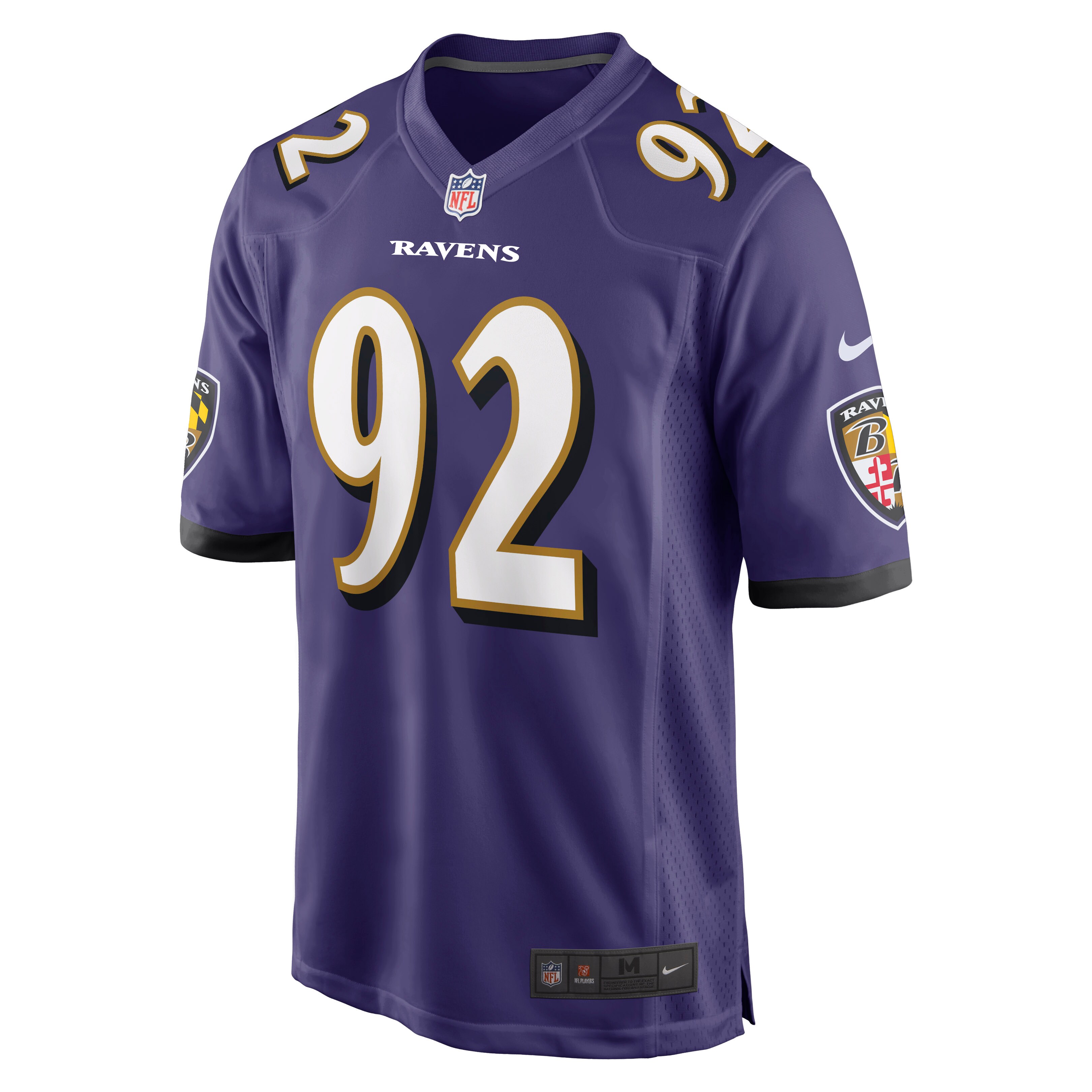 Alternative view of Justin Madubuike Baltimore Ravens Game Jersey - Men's