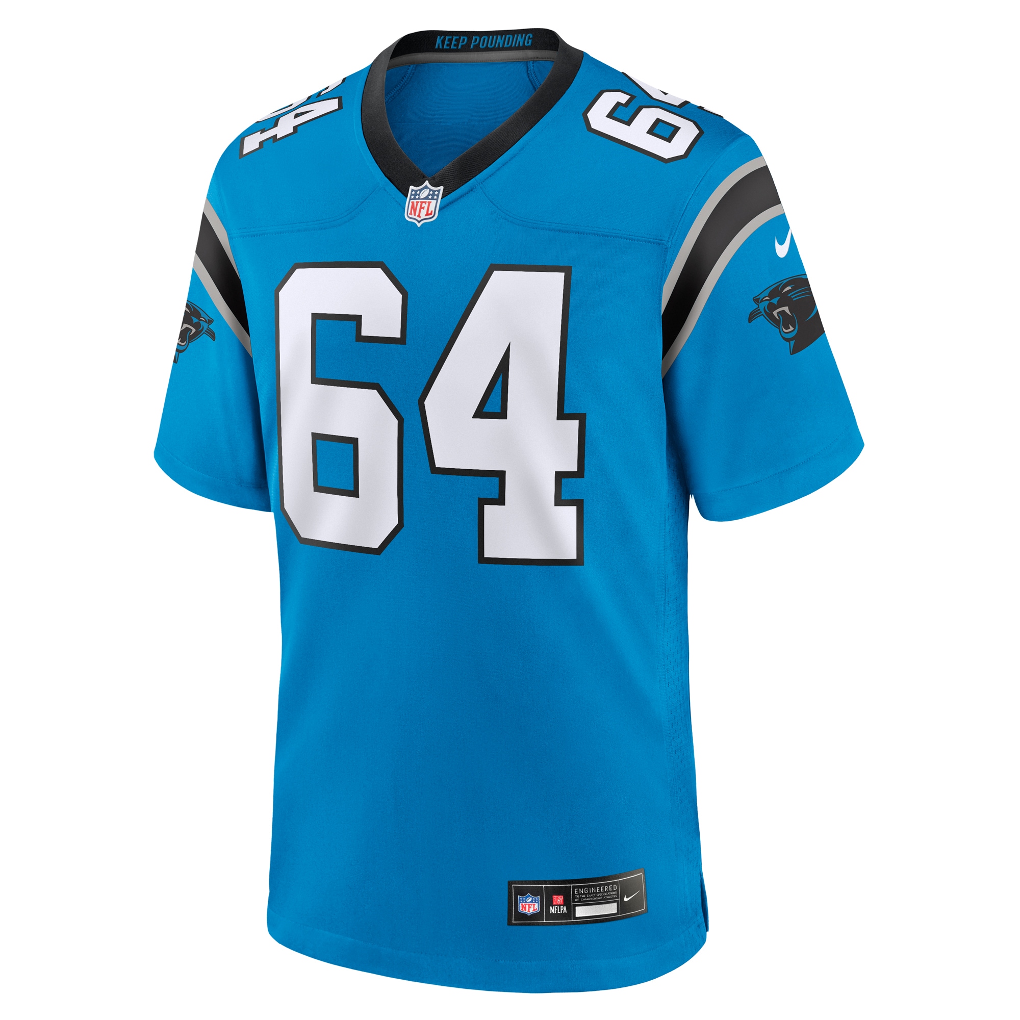 Alternative view of Justin McCray Carolina Panthers Alternate Game Jersey - Men's