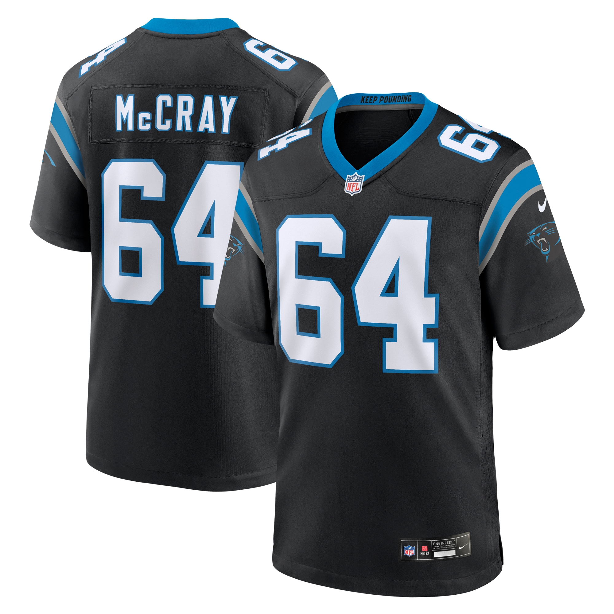 Justin McCray Carolina Panthers Game Jersey - Men's