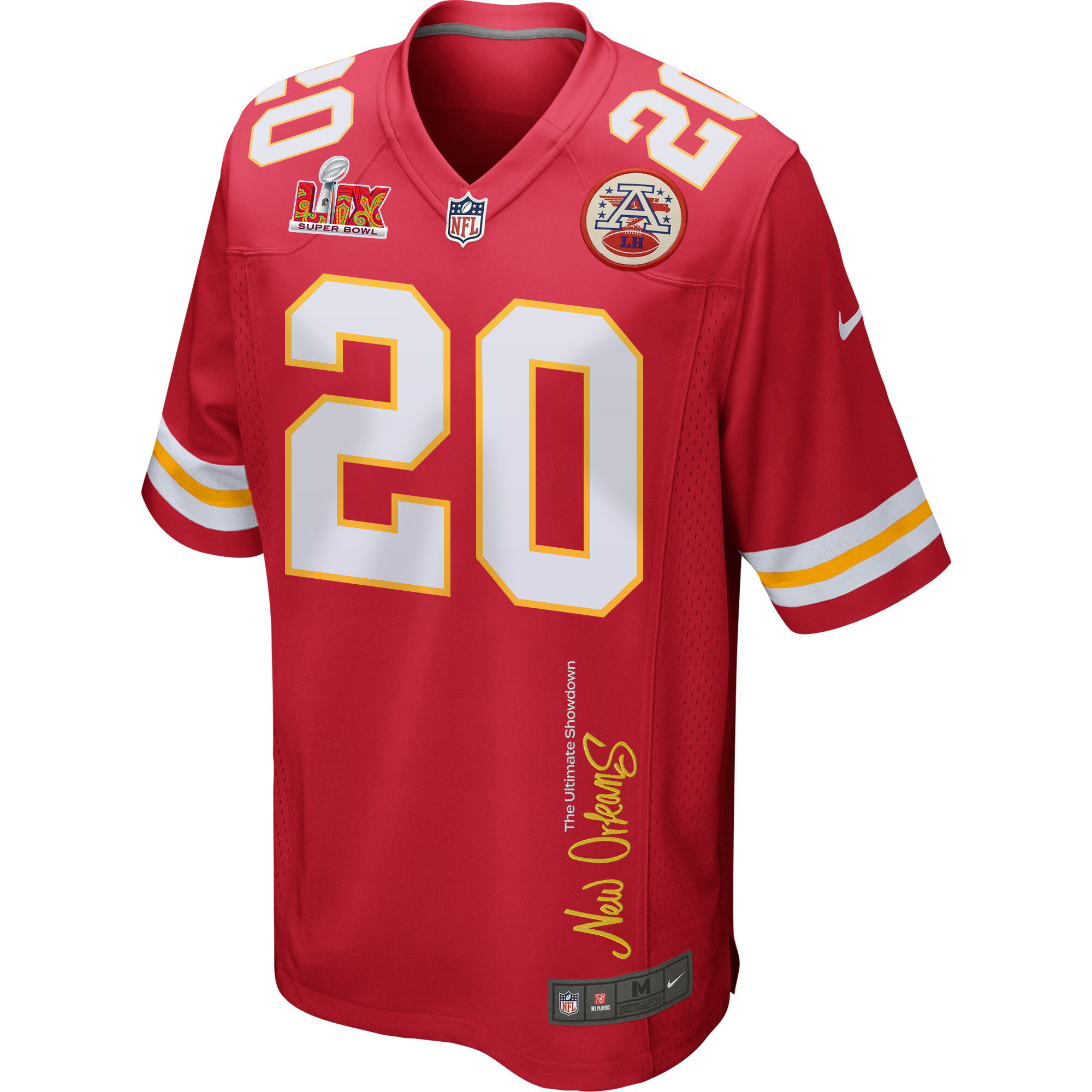 Justin Reid #20 Kansas City Chiefs Super Bowl LIX Game Jersey - Men's | Red - Image 3
