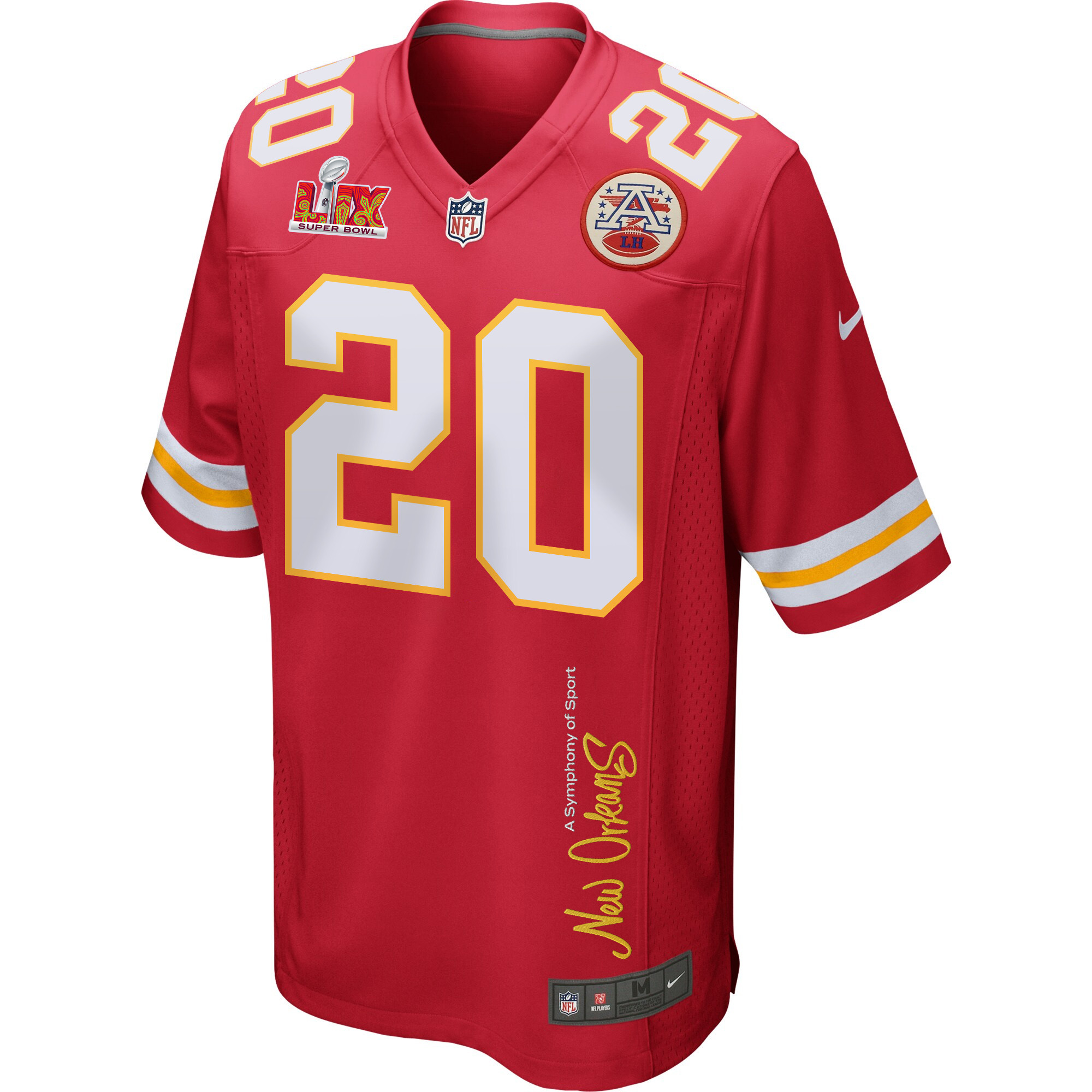 Justin Reid #20 Kansas City Chiefs Super Bowl LIX Game Jersey - Men's | Red - Image 3