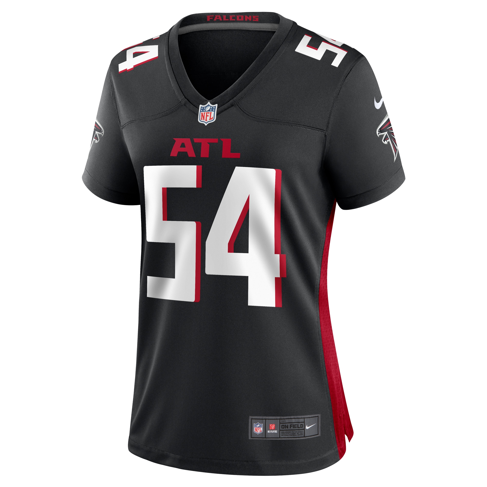 Alternative view of Justin Shaffer Atlanta Falcons Game Jersey - Women's