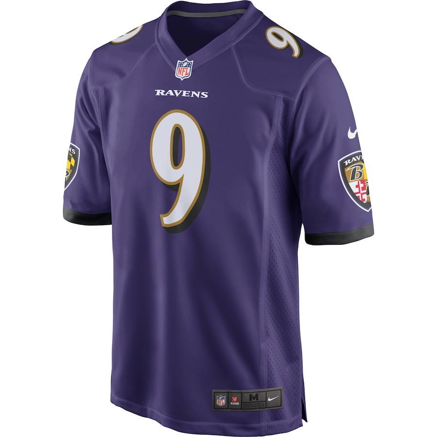 Alternative view of Justin Tucker #9 Baltimore Ravens Game Jersey - Men's | Purple