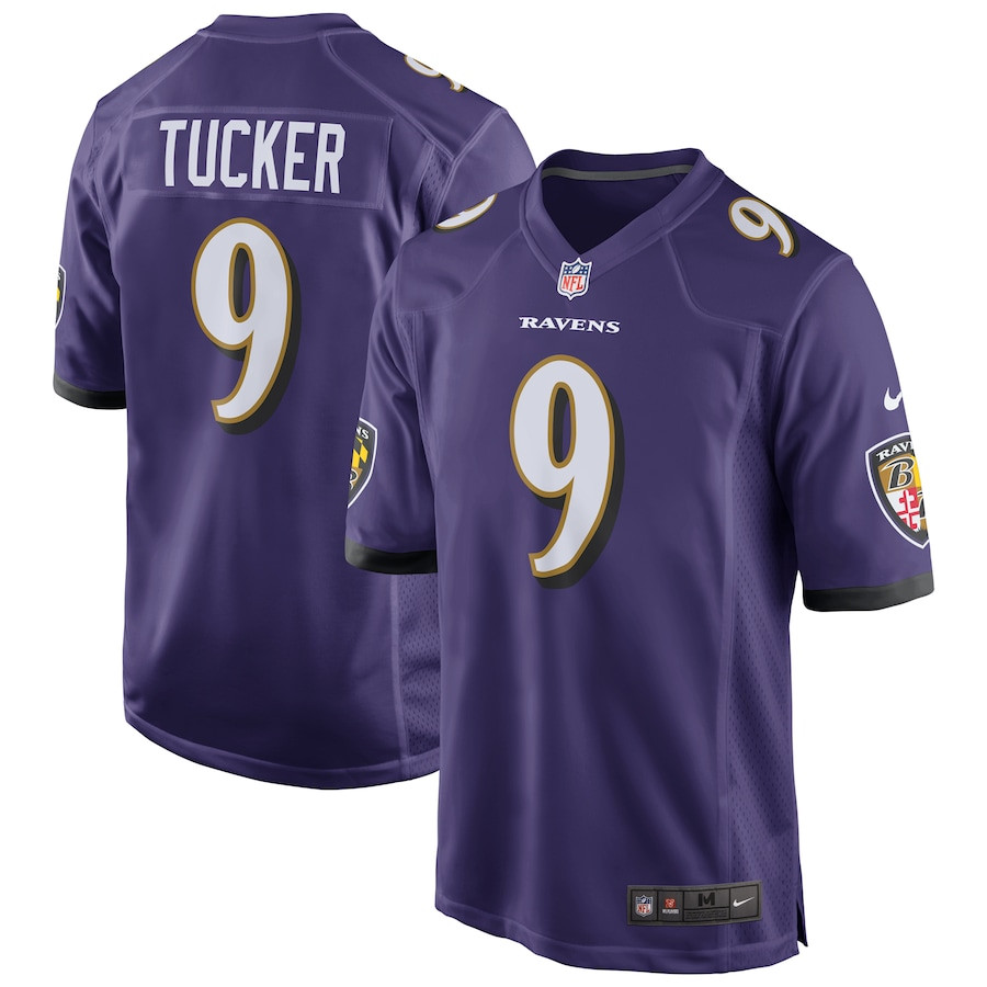 Justin Tucker #9 Baltimore Ravens Game Jersey - Men's | Purple