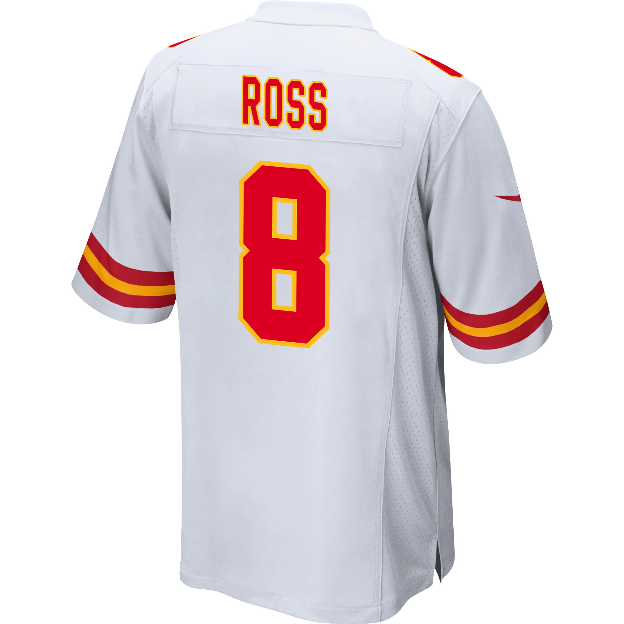 Justyn Ross #8 Kansas City Chiefs Super Bowl LVIII Patch Game Jersey - Men's | White - Image 3