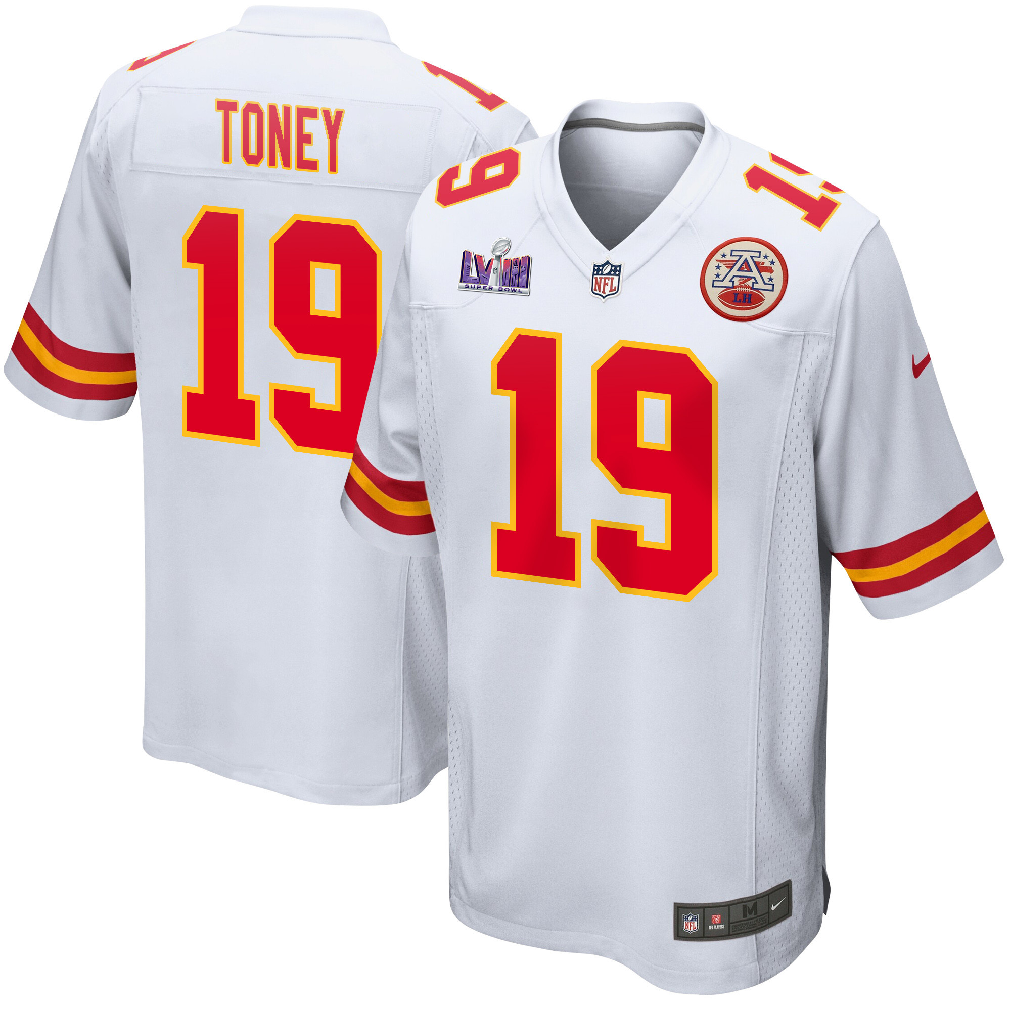 Kadarius Toney #19 Kansas City Chiefs Super Bowl LVIII Patch Game Jersey - Men's | White