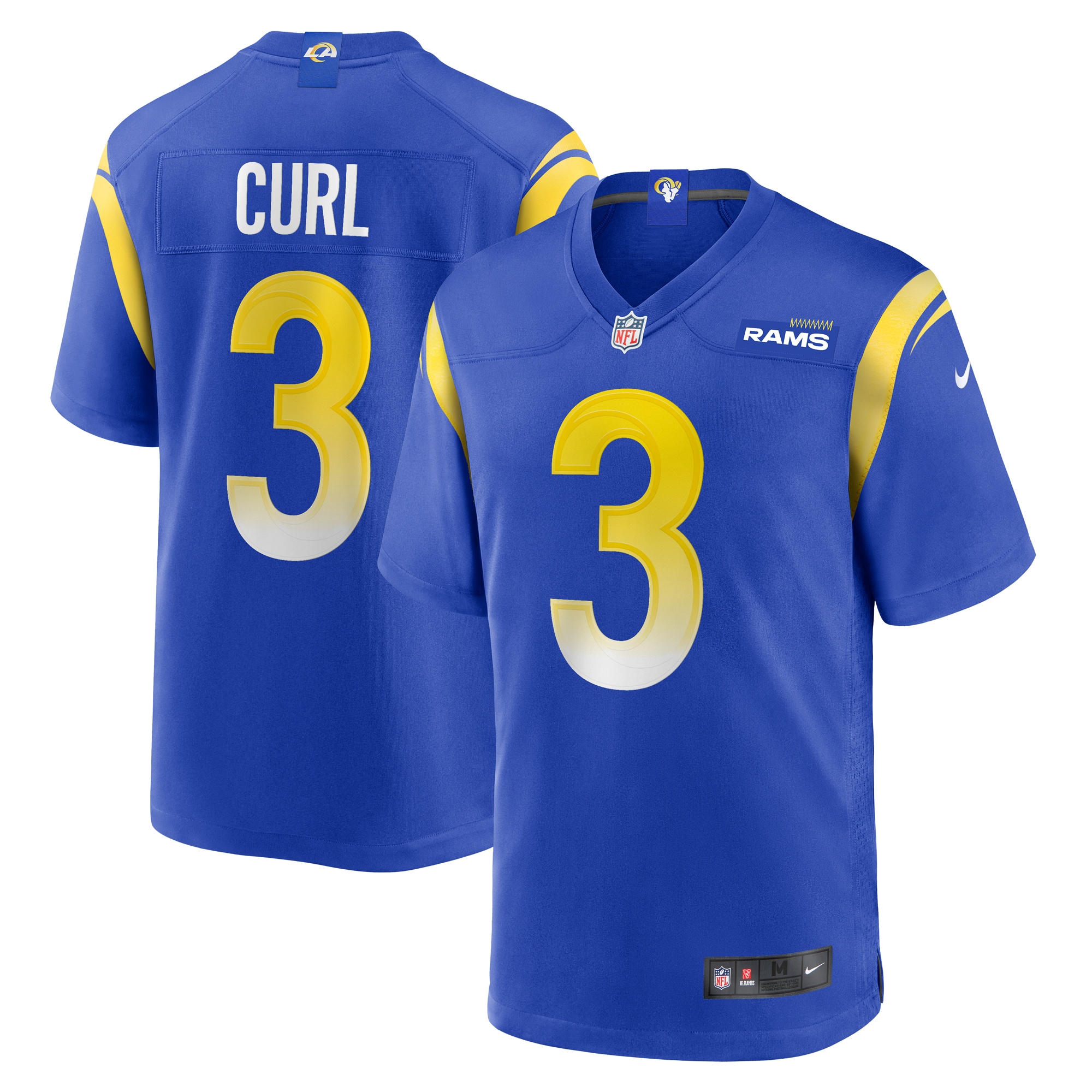 Kamren Curl Los Angeles Rams Game Jersey - Men's