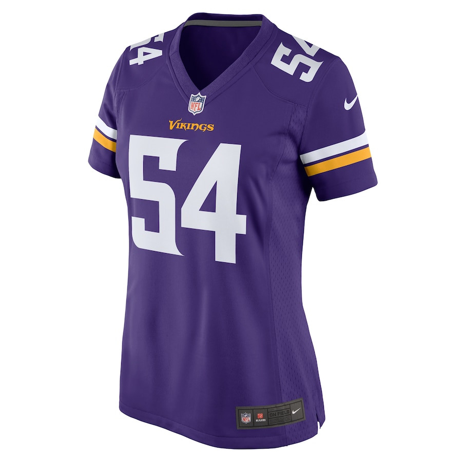 Alternative view of Kamu Grugier-Hill #54 Minnesota Vikings Game Jersey - Women's | Purple
