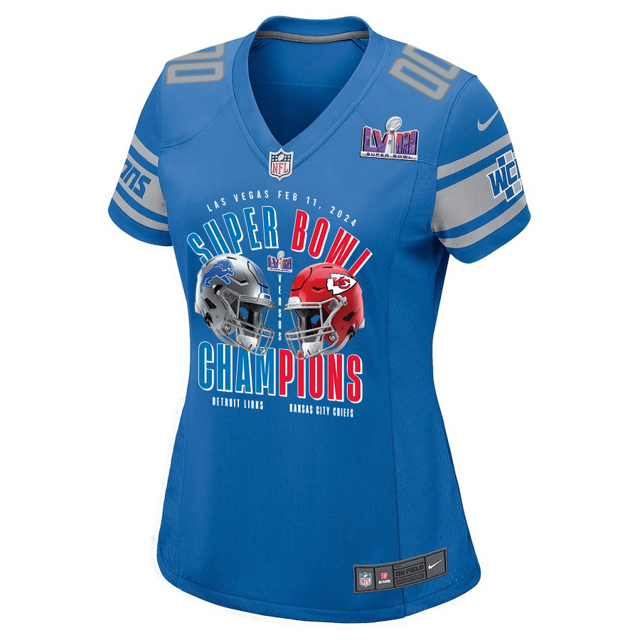 Kansas City Chiefs Super Bowl LVIII Game Jersey - Women's | Blue - Image 2