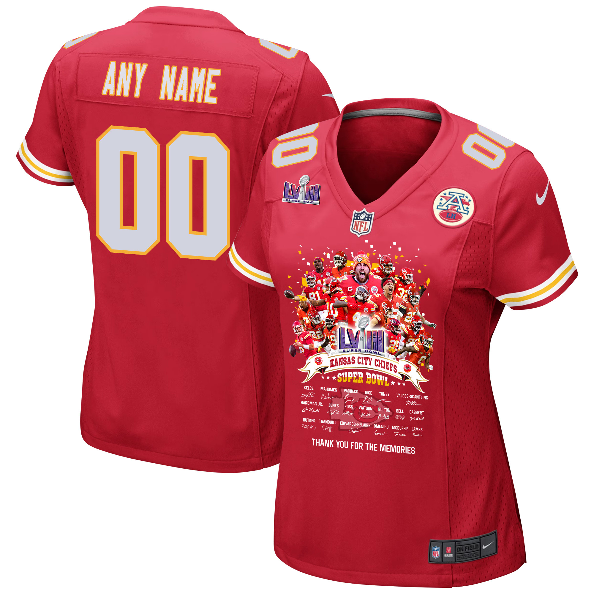 Kansas City Chiefs Super Bowl LVIII Game Jersey - Women's | Red