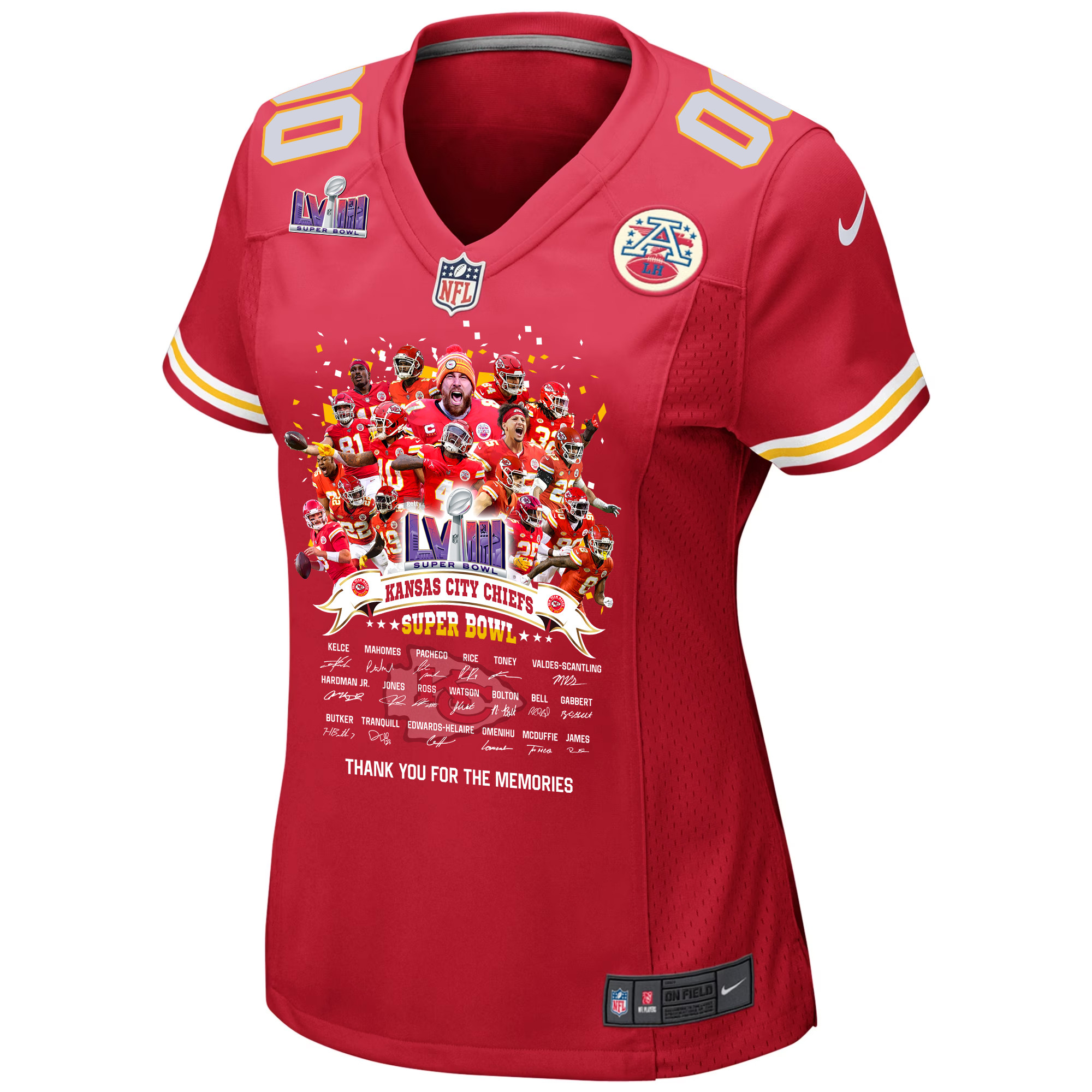 Kansas City Chiefs Super Bowl LVIII Game Jersey - Women's | Red - Image 2