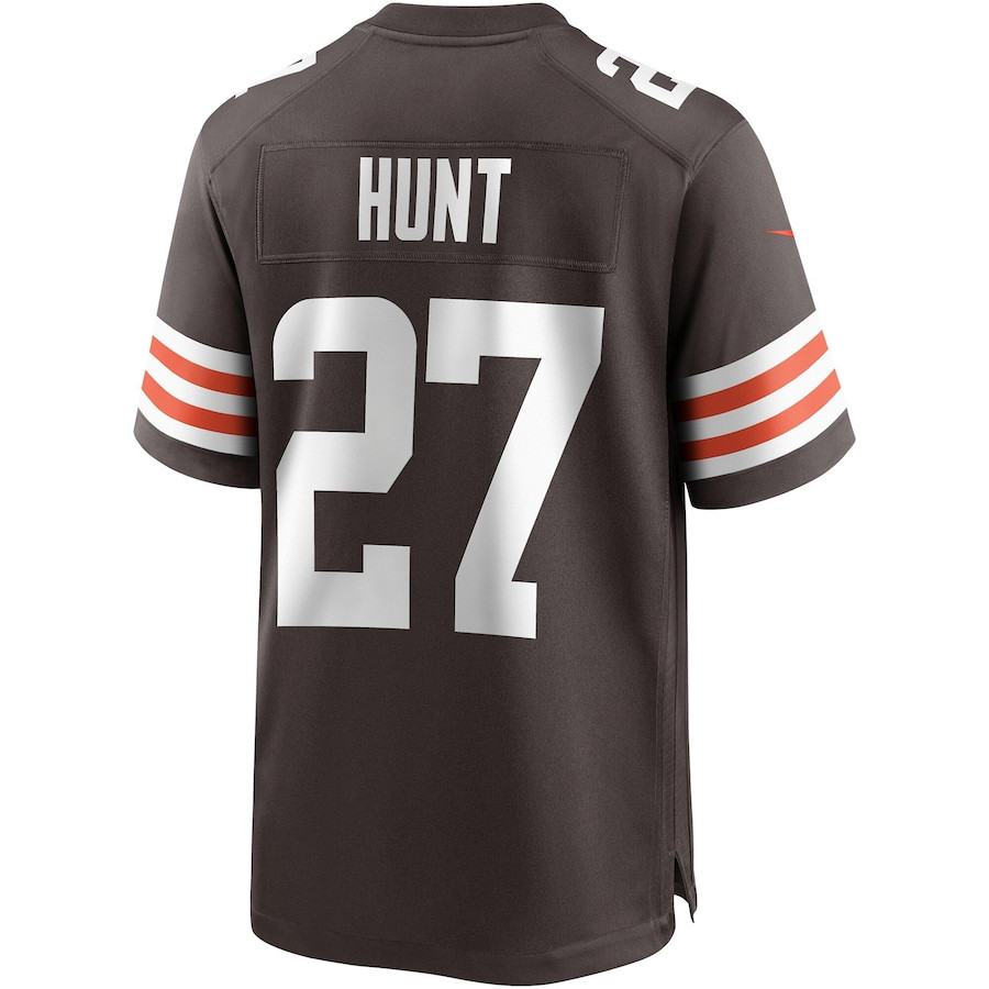 Kareem Hunt #27 Cleveland Browns Game Jersey - Men's | Brown - Image 3