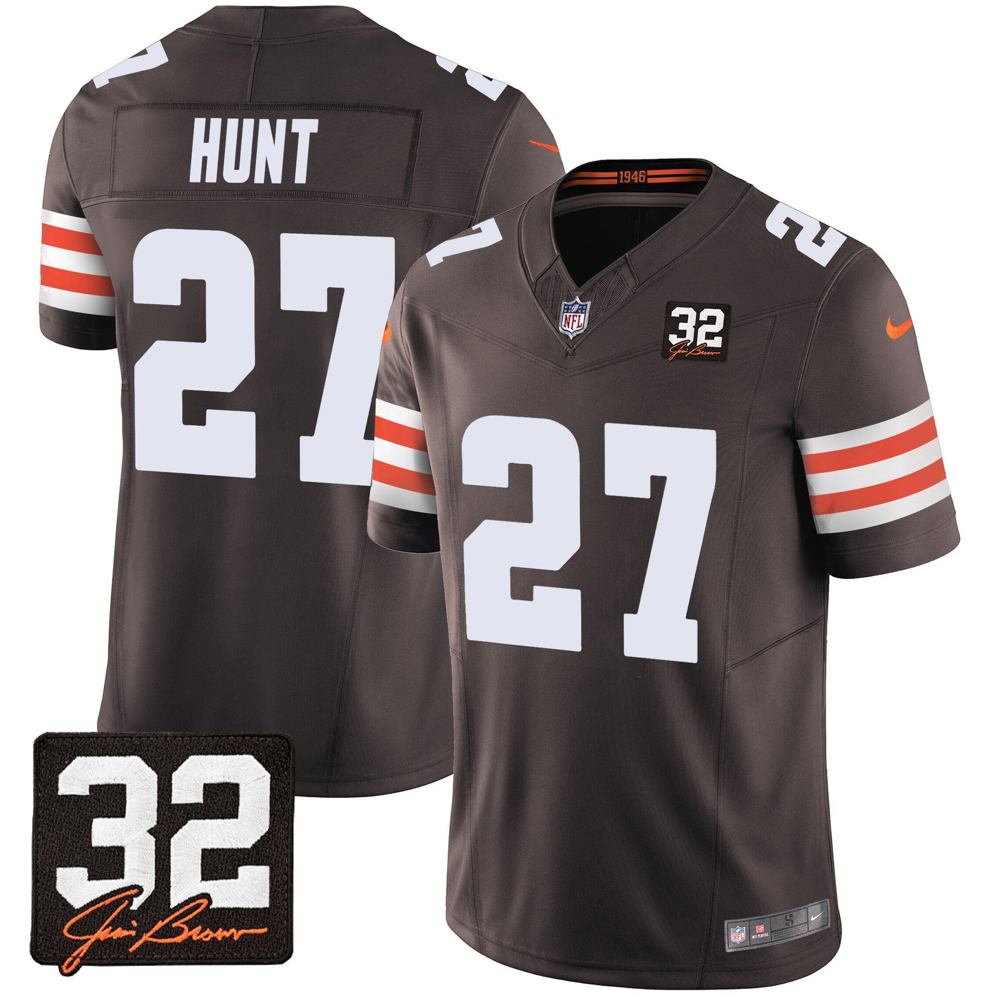 Kareem Hunt #27 Cleveland Browns Game Jersey - Men's | Brown