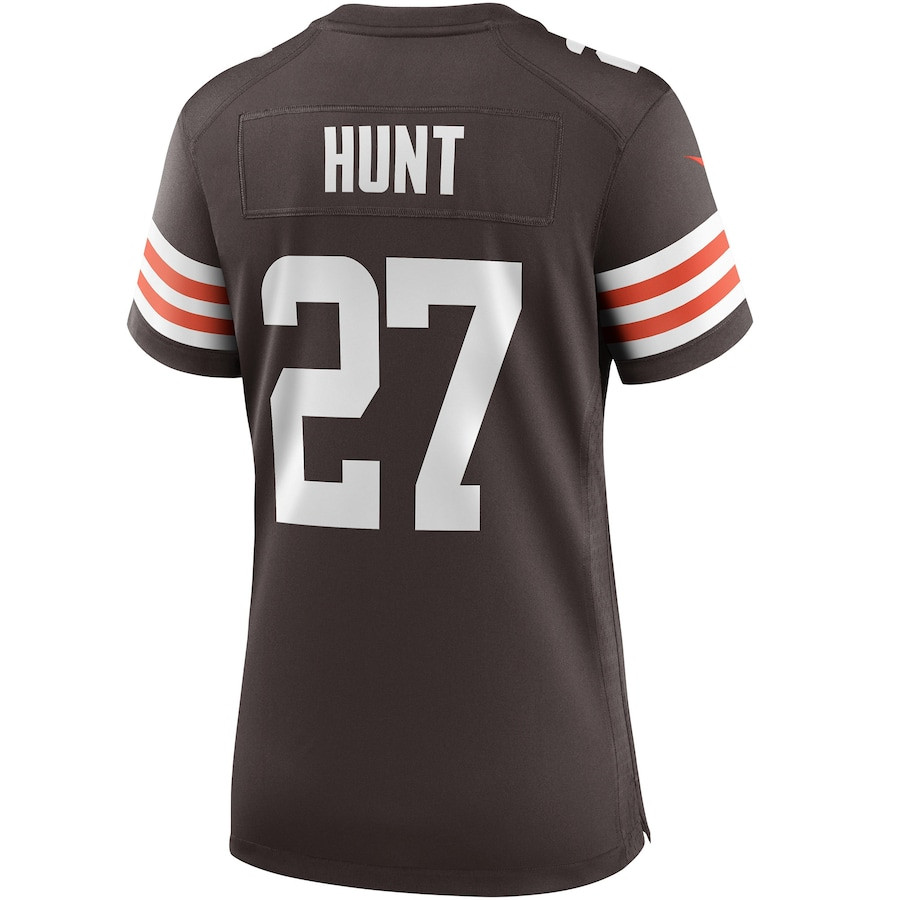 Kareem Hunt #27 Cleveland Browns Game Jersey - Women's | Brown - Image 3