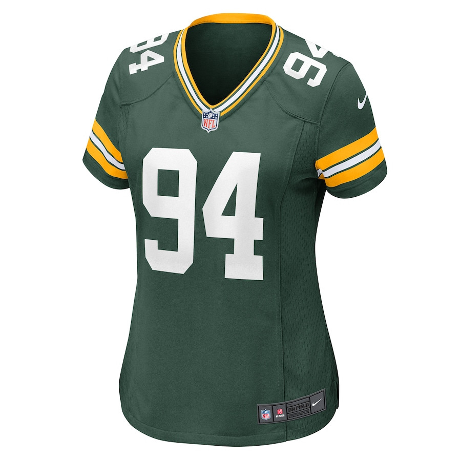 Alternative view of Karl Brooks #94 Green Bay Packers Game Jersey - Women's | Green