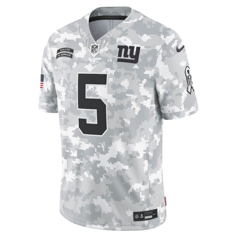 Alternative view of Kayvon Thibodeaux #5 New York Giants Salute To Service Limited Jersey - Men's | Arctic Camo