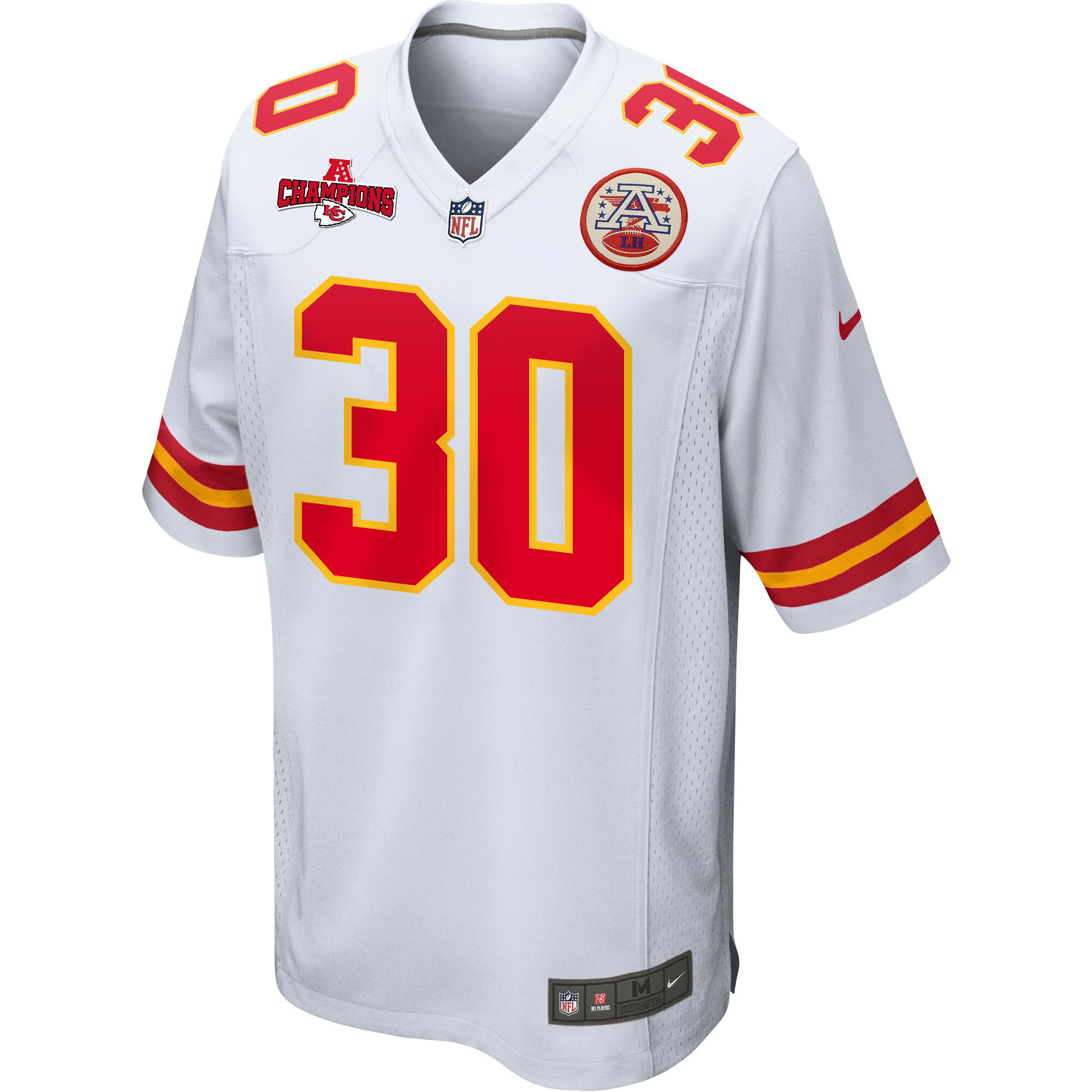 Alternative view of Keaontay Ingram #30 Kansas City Chiefs Game Jersey - Men's | White