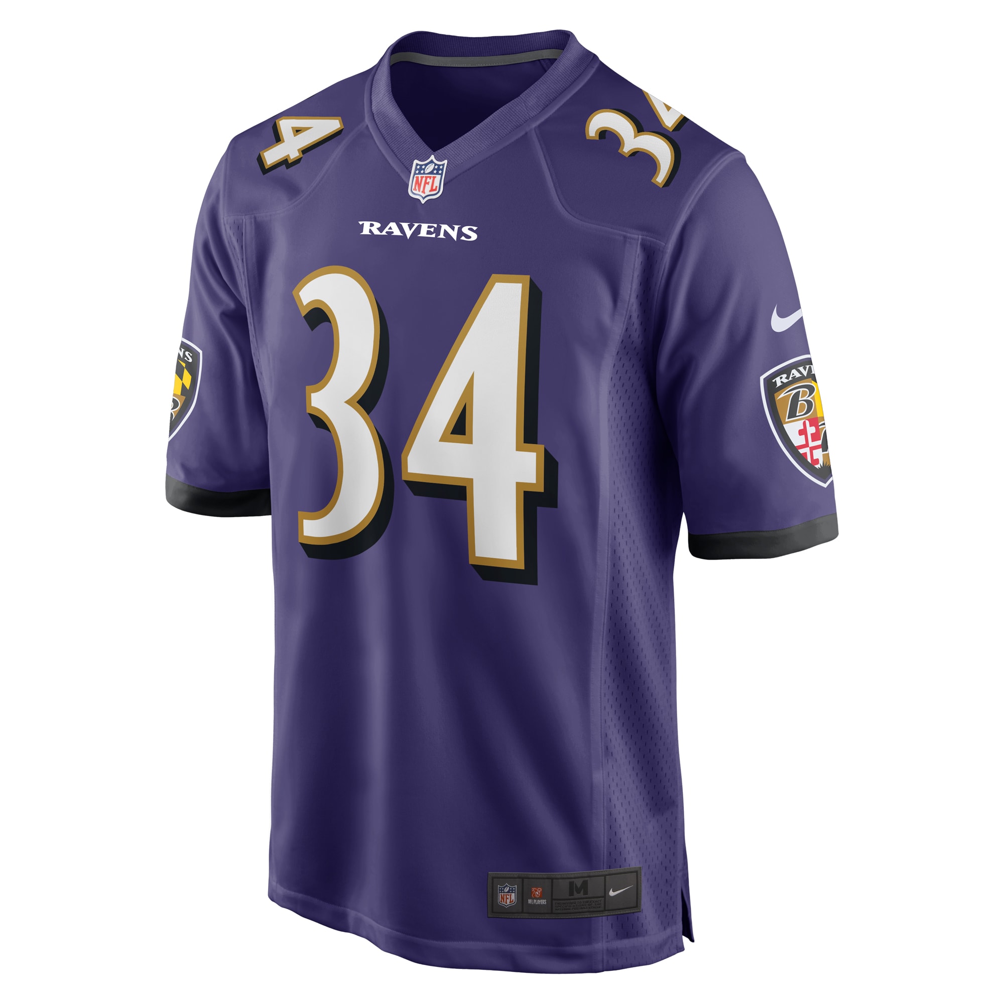 Alternative view of Keaton Mitchell Baltimore Ravens Game Jersey - Men's