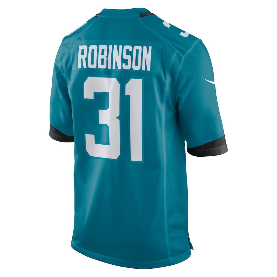 Keilan Robinson #31 Jacksonville Jaguars Game Jersey - Men's | Teal - Image 3
