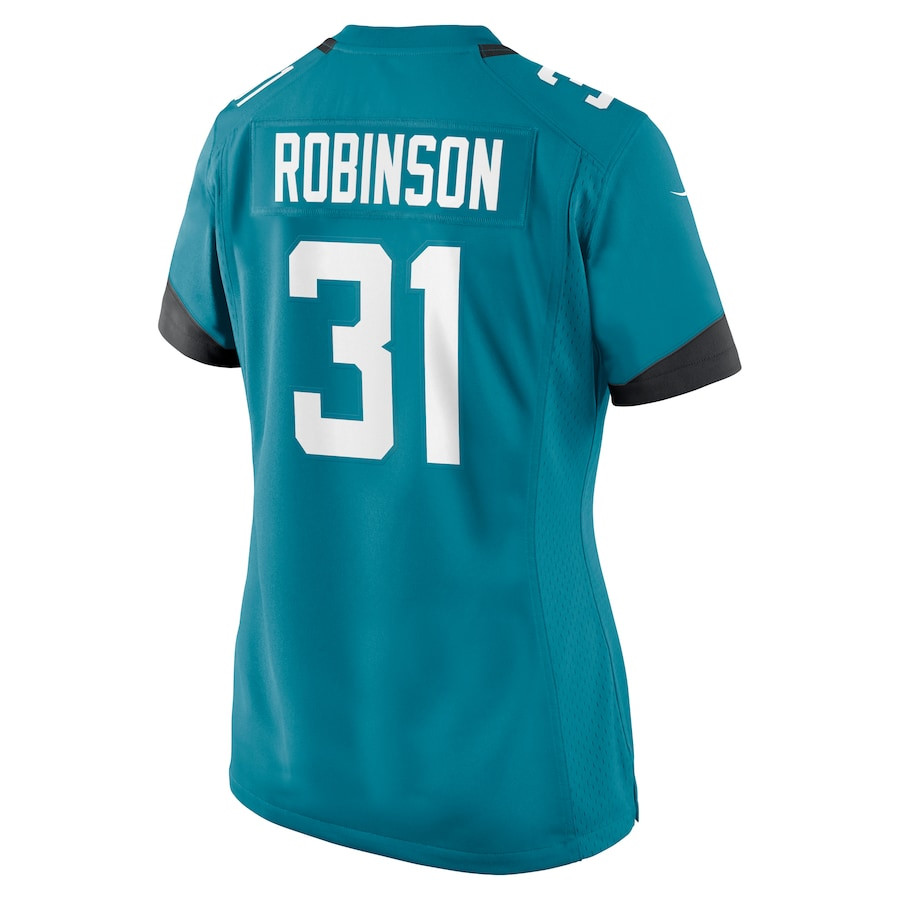 Keilan Robinson #31 Jacksonville Jaguars Game Jersey - Women's | Teal - Image 3