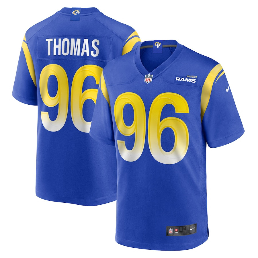 Keir Thomas #96 Los Angeles Rams Game Jersey - Men's | Royal