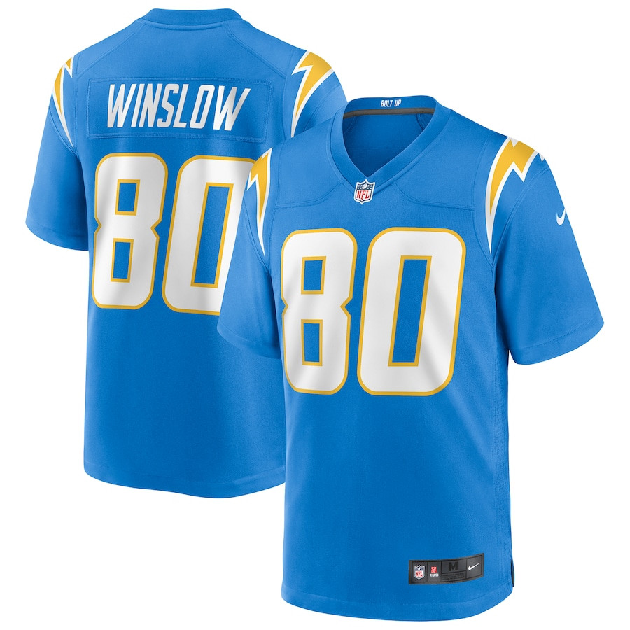 Kellen Winslow #80 Los Angeles Chargers Game Jersey - Men's | Powder Blue