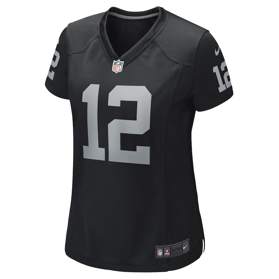 Alternative view of Ken Stabler #12 Las Vegas Raiders Game Jersey - Women's | Black