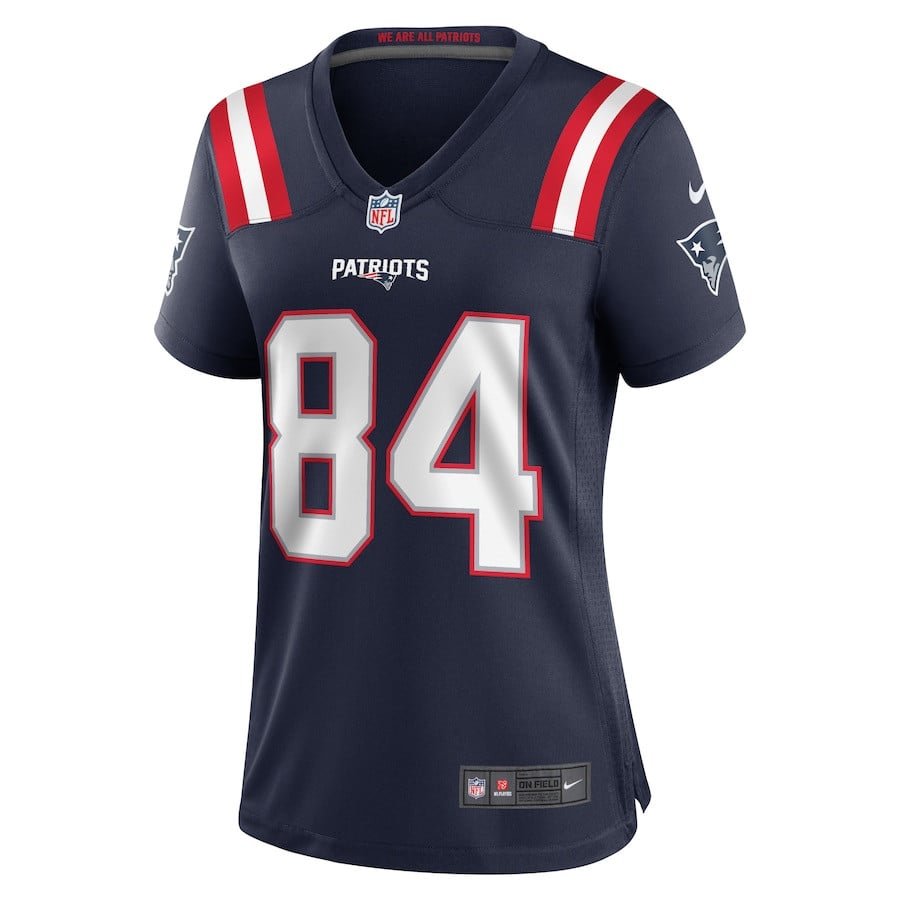 Alternative view of Kendrick Bourne #84 New England Patriots Game Jersey - Women's | Navy