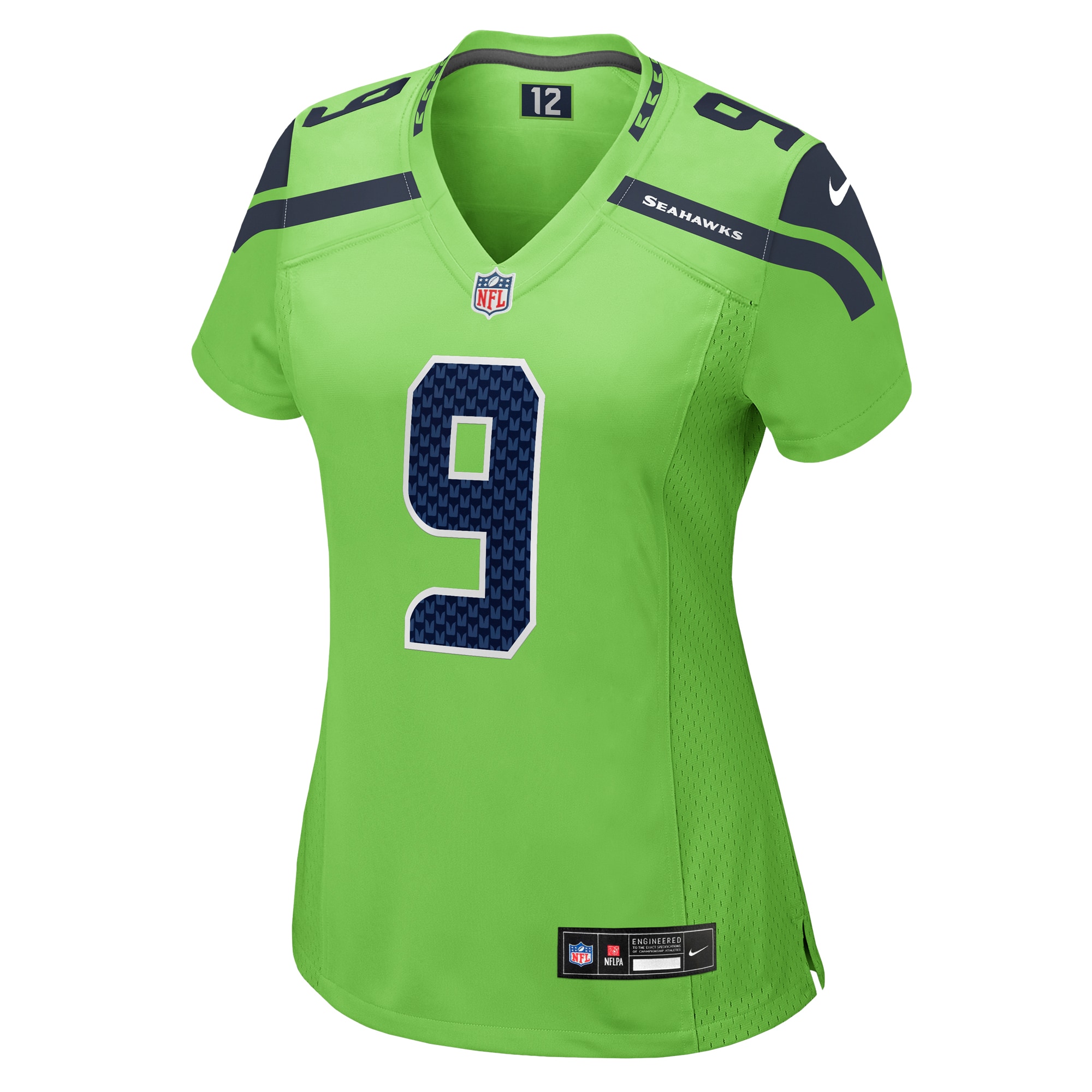 Alternative view of Kenneth Walker III Neon Seattle Seahawks Game Jersey - Women's