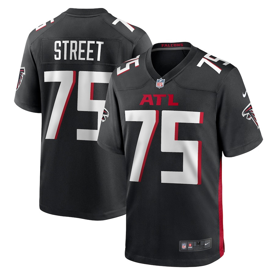 Kentavius Street #75 Atlanta Falcons Game Jersey - Men's | Black