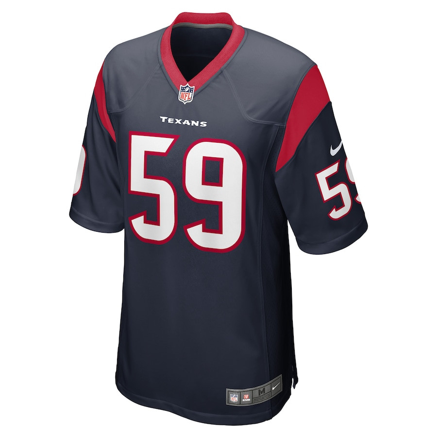Alternative view of Kenyon Green #59 Houston Texans Game Jersey - Men's | Navy