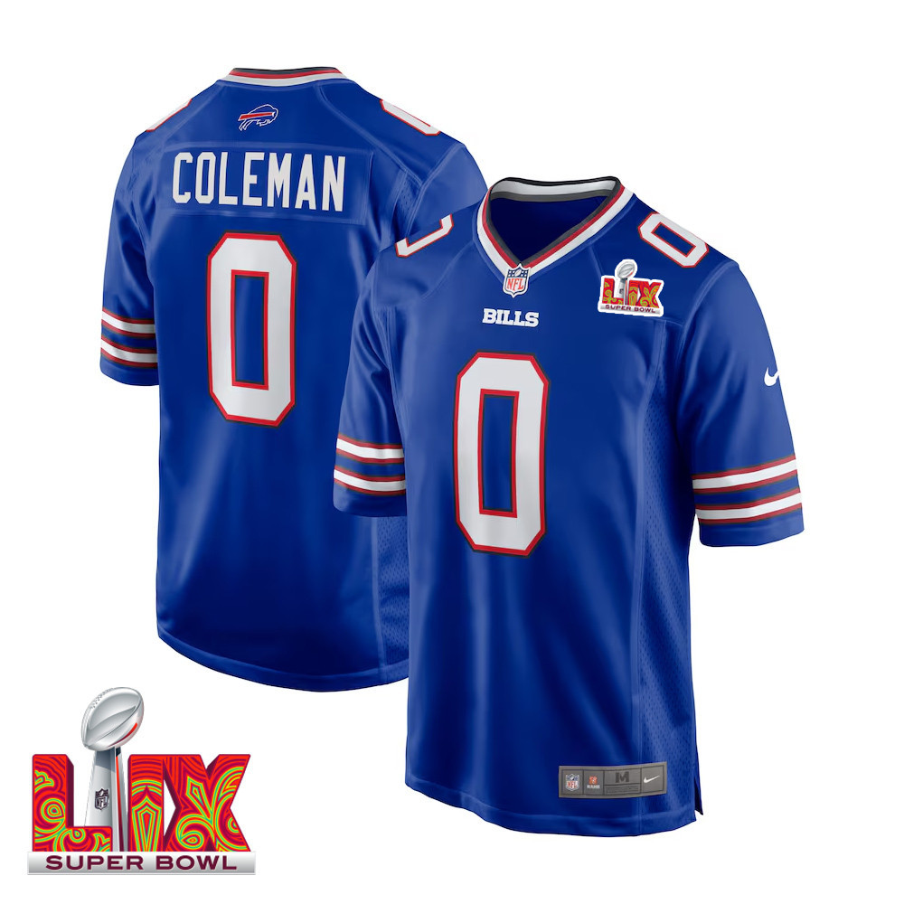 Keon Coleman #0 Buffalo Bills Super Bowl LIX Game Jersey - Men's | Royal