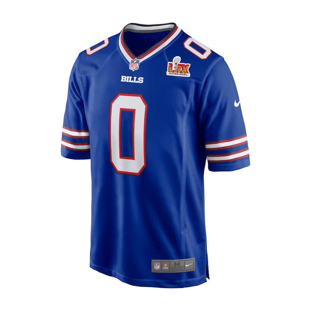 Alternative view of Keon Coleman #0 Buffalo Bills Super Bowl LIX Game Jersey - Men's | Royal