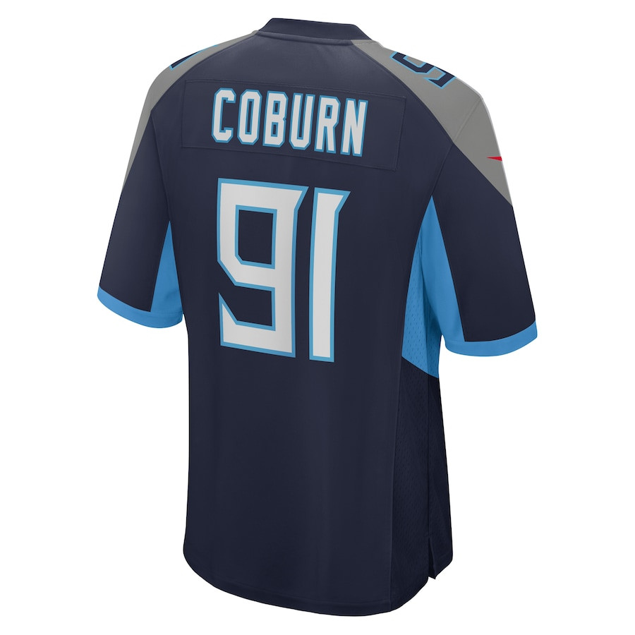 Keondre Coburn #91 Tennessee Titans Game Jersey - Men's | Navy - Image 3
