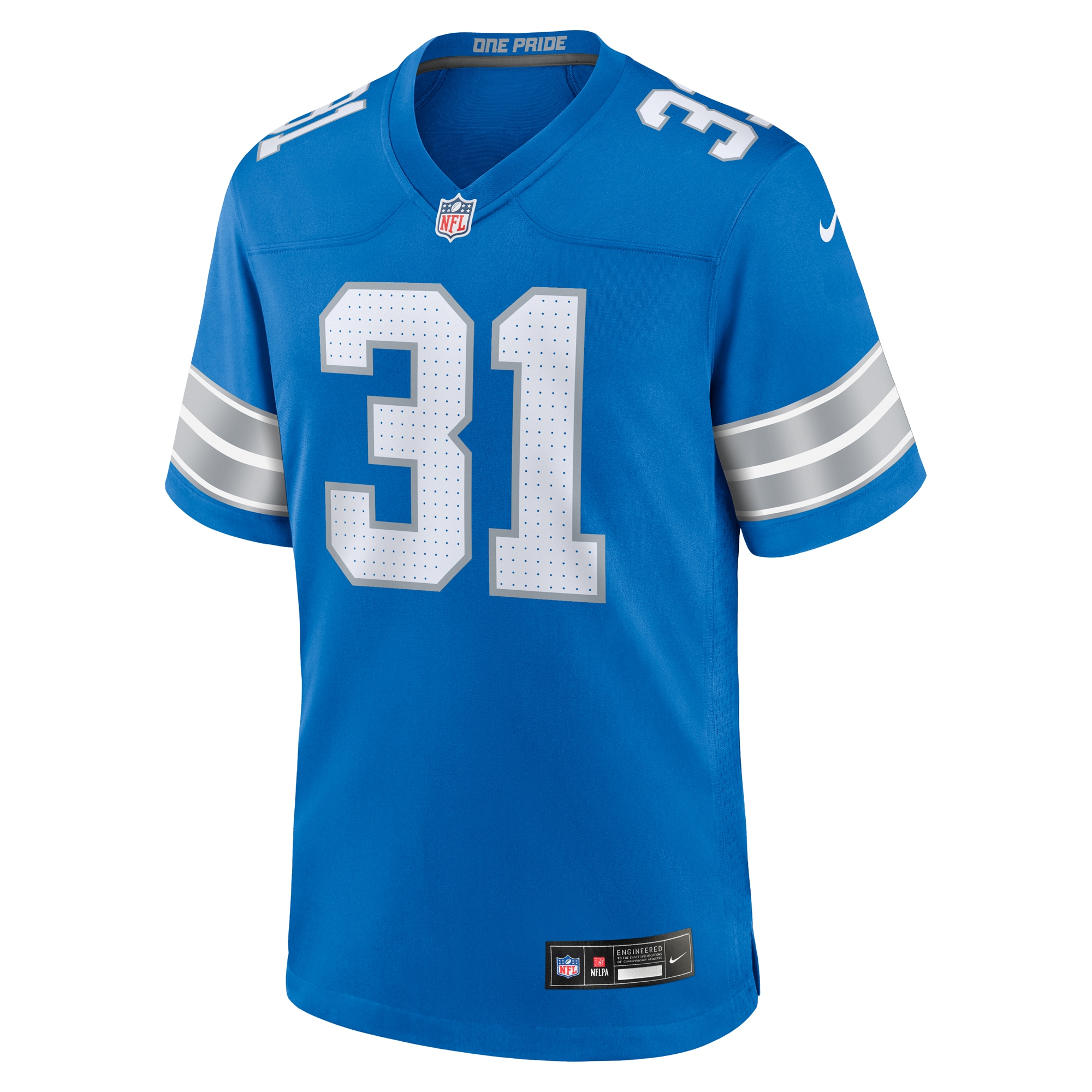 Alternative view of Kerby Joseph Detroit Lions Game Jersey - Men's