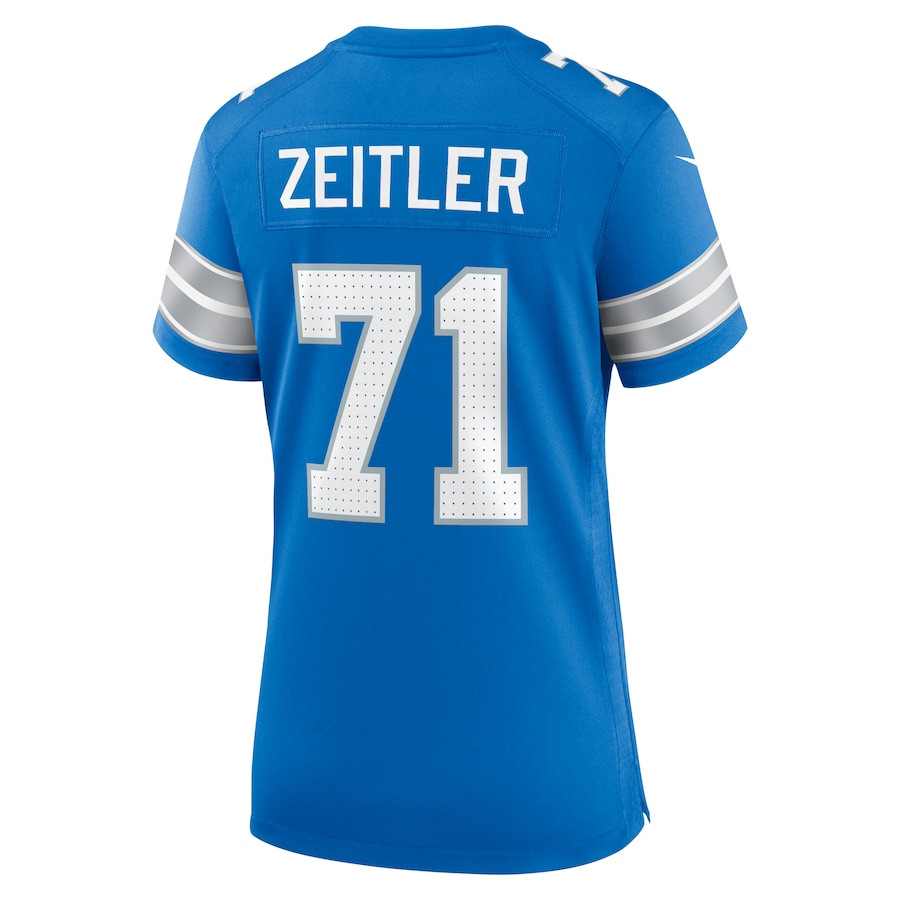 Kevin Zeitler #71 Detroit Lions Game Jersey - Women's | Blue - Image 3