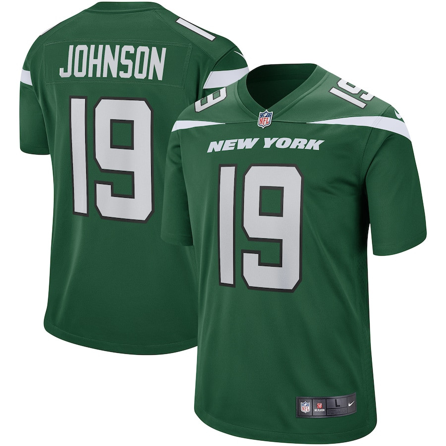 Keyshawn Johnson #19 New York Jets Game Jersey - Men's | Gotham Green
