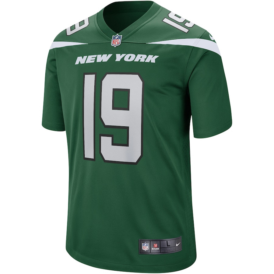 Alternative view of Keyshawn Johnson #19 New York Jets Game Jersey - Men's | Gotham Green