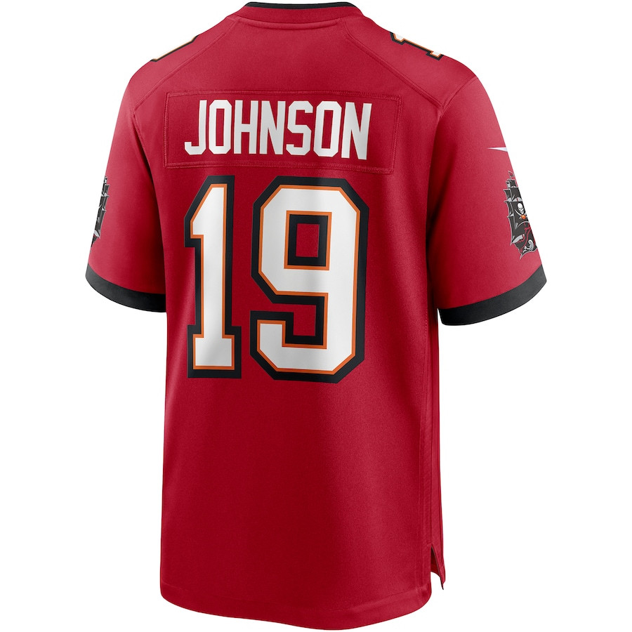 Keyshawn Johnson #19 Tampa Bay Buccaneers Game Jersey - Men's | Red - Image 3