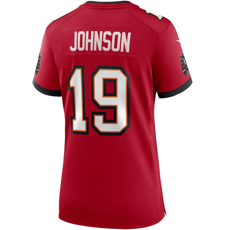 Keyshawn Johnson #19 Tampa Bay Buccaneers Game Jersey - Women's | Red - Image 3