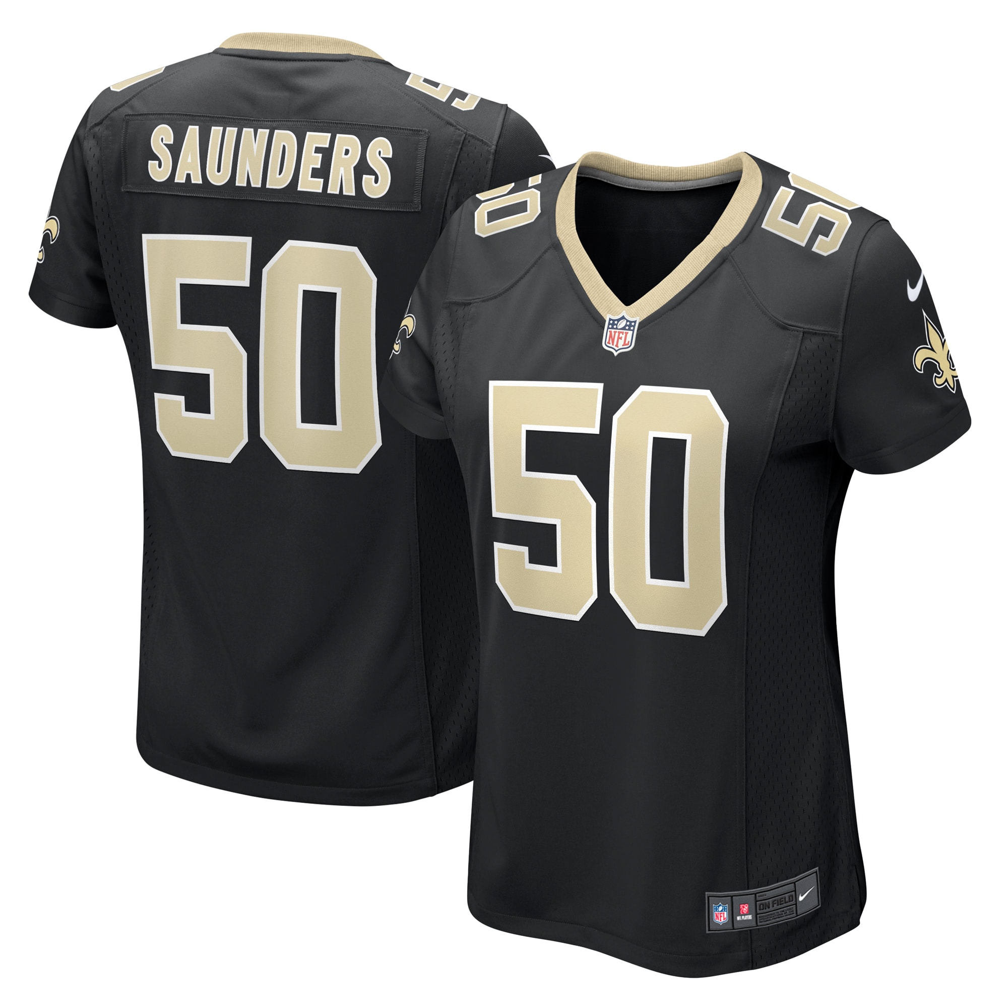 Khalen Saunders New Orleans Saints Game Jersey - Women's