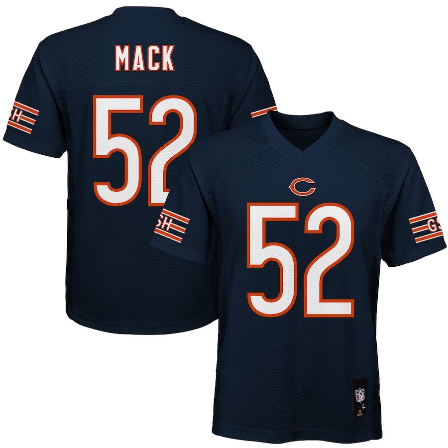 Khalil Mack #52 Chicago Bears Game Jersey - Youth | Navy