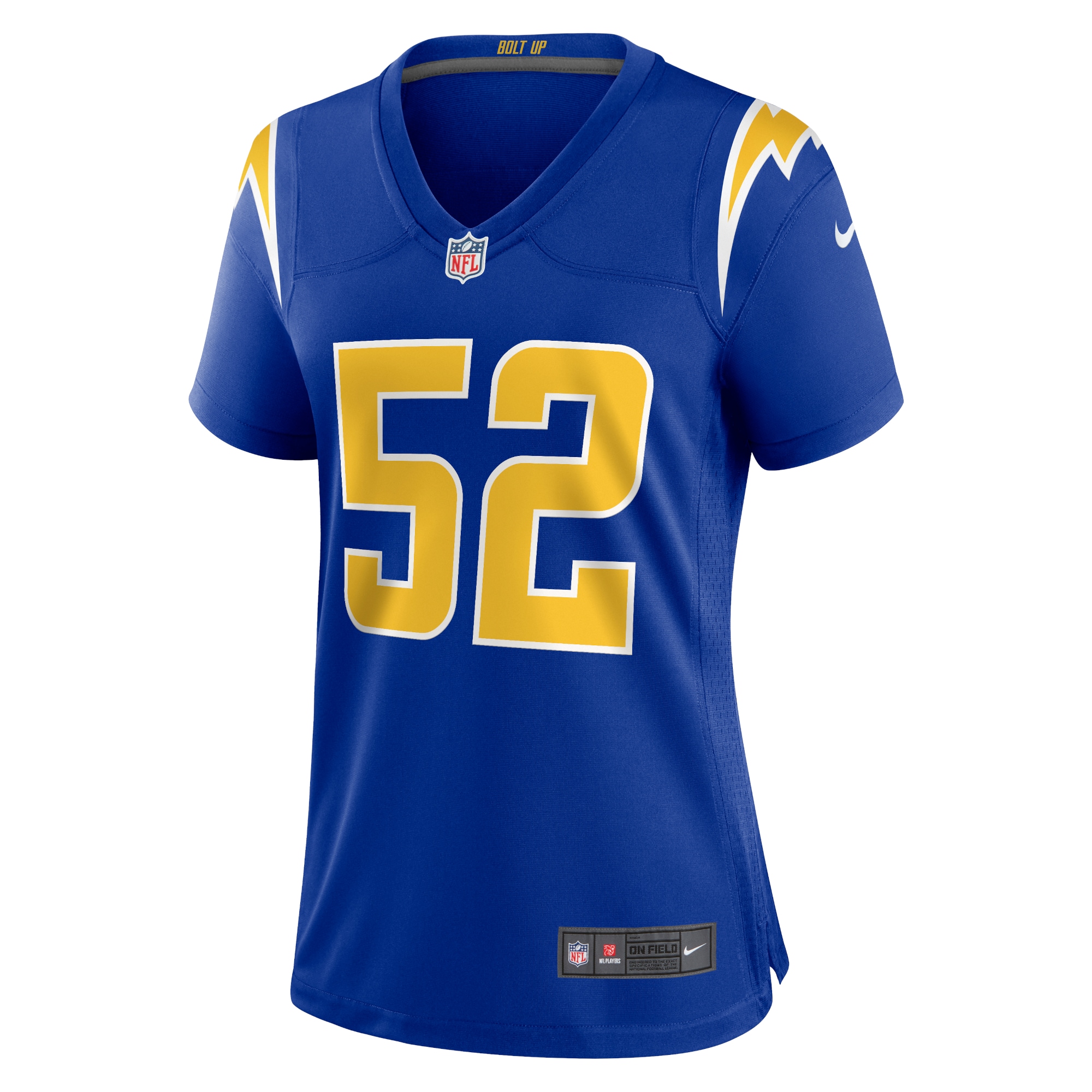 Alternative view of Khalil Mack Los Angeles Chargers Alternate Game Jersey - Women's