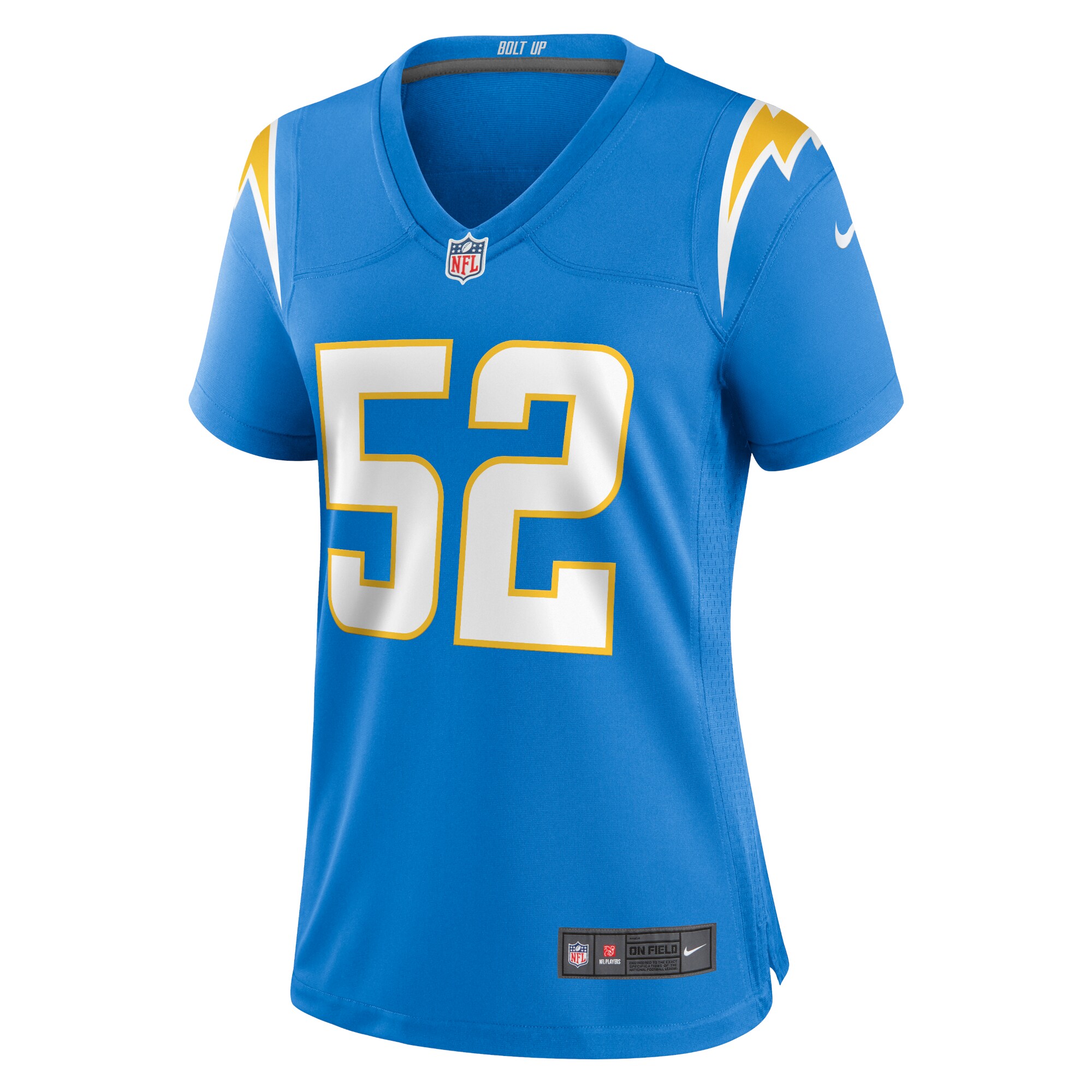 Alternative view of Khalil Mack Los Angeles Chargers Game Jersey - Women's