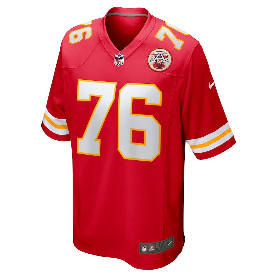 Alternative view of Kingsley Suamataia #76 Kansas City Chiefs Game Jersey - Men's | Red
